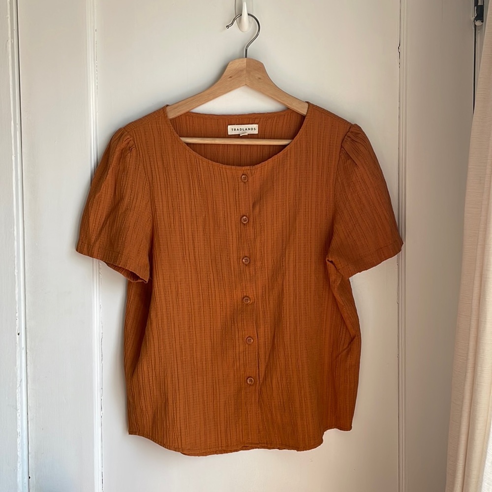 Tradlands Mustard Short Sleeve Button-Down